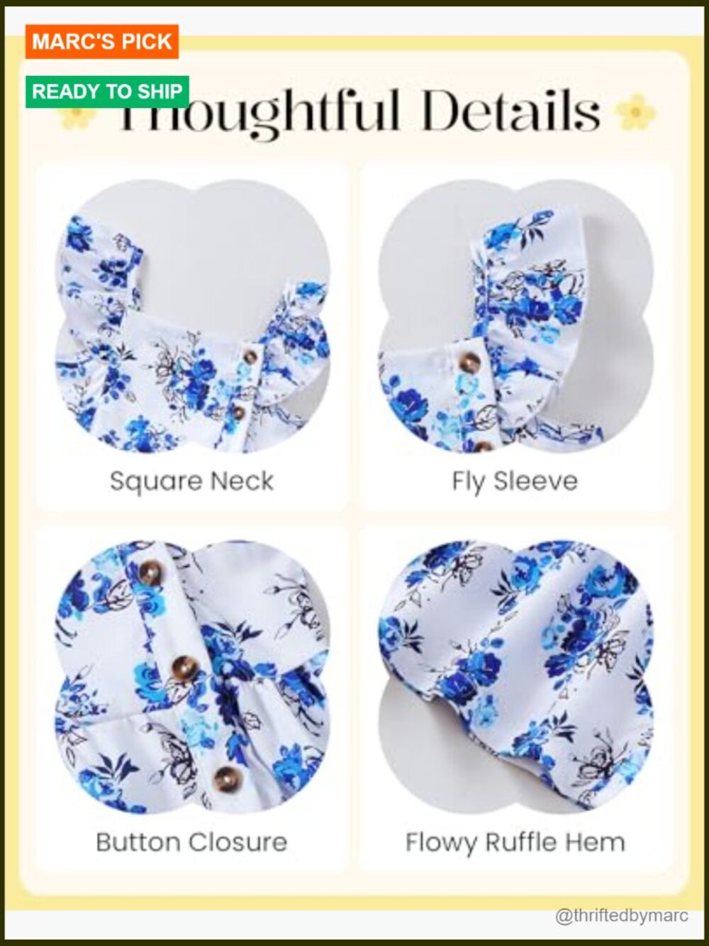 Toddler Girls 2-Pack Sun Dresses Fly Sleeve A-Line Summer Outfits - Picture 5 of 6